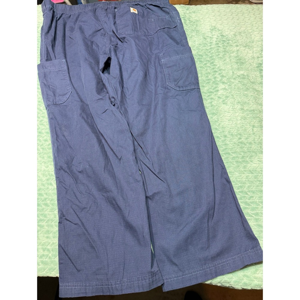 Carhartt Ripstop Scrub Pants Navy Blue Cargo Utility 2XL Regular